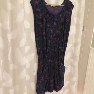 Tea brand cotton blend floral pattern dress